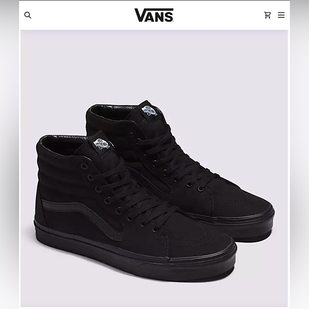 Vans Sk8-hi All Black black black nwt sz 13